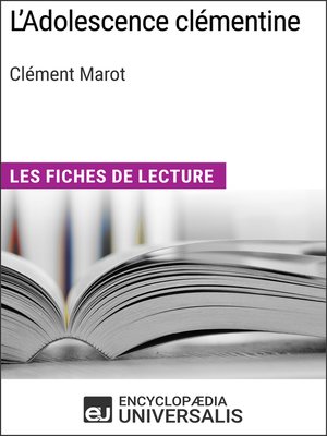 cover image of L'Adolescence clémentine de Clément Marot